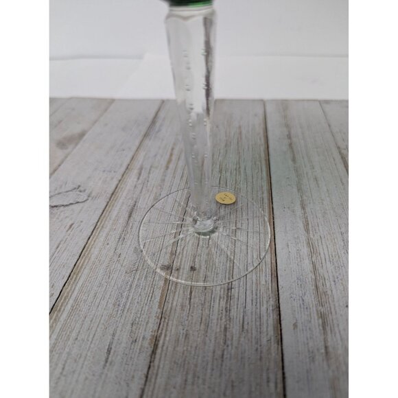 Emerald Crystal Marsala Hock Wine Glass Goblets Cut To Clear Poland 8" - Picture 2 of 9